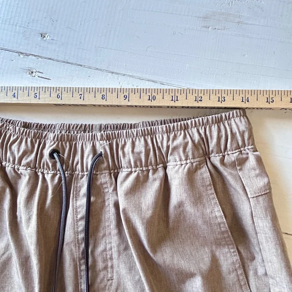 Eddie Bauer Mens Hybrid 2.0 Pull On Drawstring‎ Shorts Casual Khaki Medium